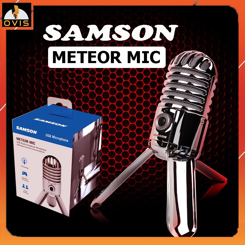 Micro USB 2.0 Condenser Thu Âm Di Động Cho Giáo Viên, Học Tiếng Anh, Voice Chat | Samson Meteor Mic