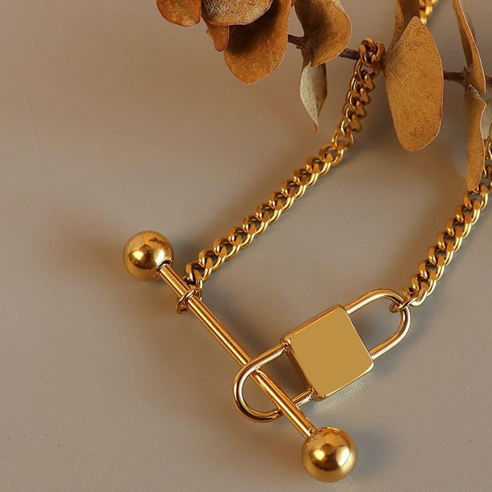 ANEMONE Vòng cổ Thép Titan Mặt Quả Cầu Cân Bằng Phong Cách Hàn Quốc