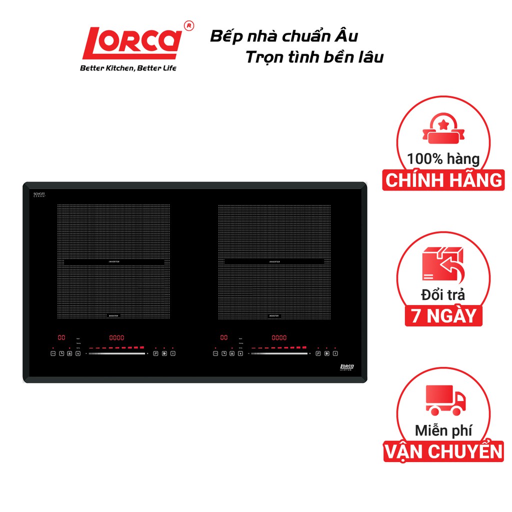 Bếp từ đôi Lorca LCI 877 VN Bếp điện từ âm chính hãng Bảo hành 3 năm