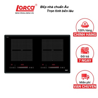 Bếp từ đôi Lorca LCI 877 VN (2400W) - 730x420mm - Bảo hành 3 năm