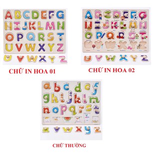Combo 5 bộ Bảng Gỗ Ghép Hình Có Núm