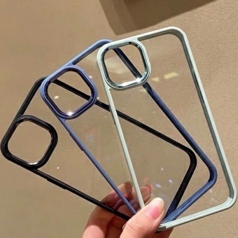 Ốp lưng FILADA trong kính iPhone 14 pro max,14 pro,12 pro max ,13 Pro,13 Pro Max viền silicon màu camera