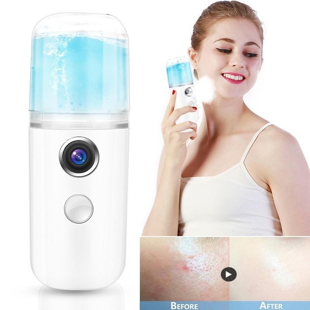 Máy xông mặt phun sương - xịt khoáng nano mini cầm tay kháng khuẩn giữ ẩm da tiện lợi Zoha