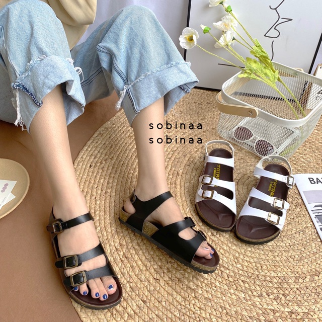 Sandal 2 quai khoá mảnh siêu xinh