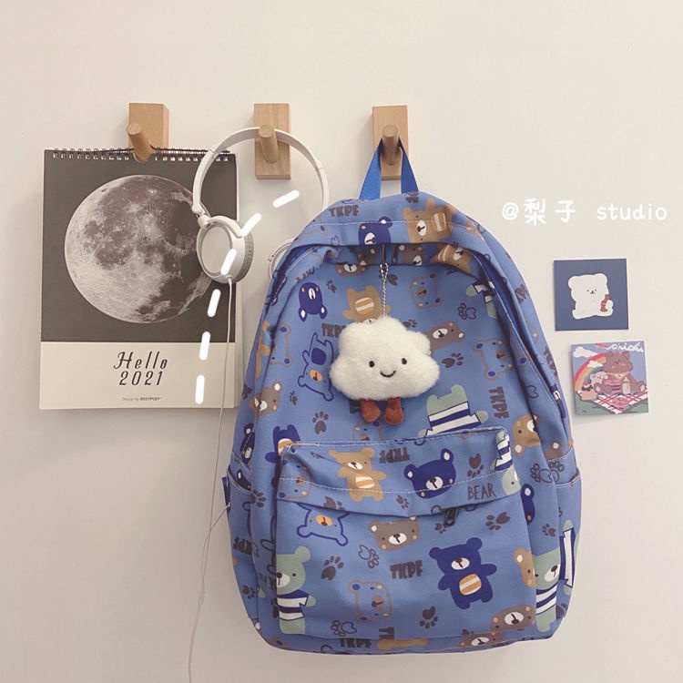 Balo In Họa Tiết Dễ Thương Phong Cách Harajuku Cho Nữ