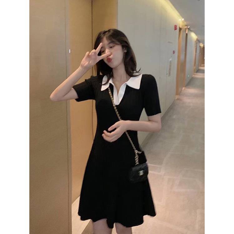 DUNEA Đầm Cổ Polo Màu Sắc Ngọt Ngào Thời Trang Cho Nữ