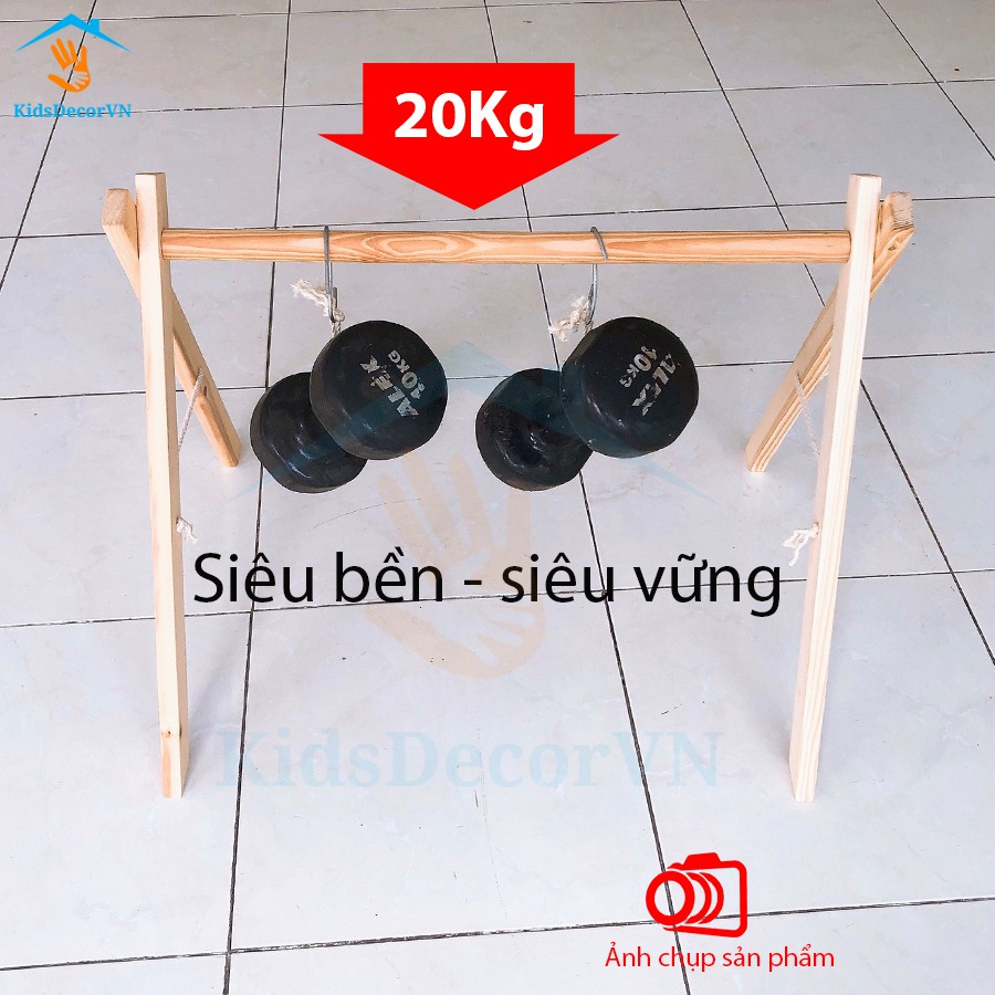 Kệ chữ A treo đồ chơi cho bé sơ sinh Kidsdecorvn đồ chơi vận động giáo dục đầu đời montessori