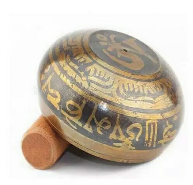 BỘ Chuông tụng kinh bằng đồng Nepal 9.5cm