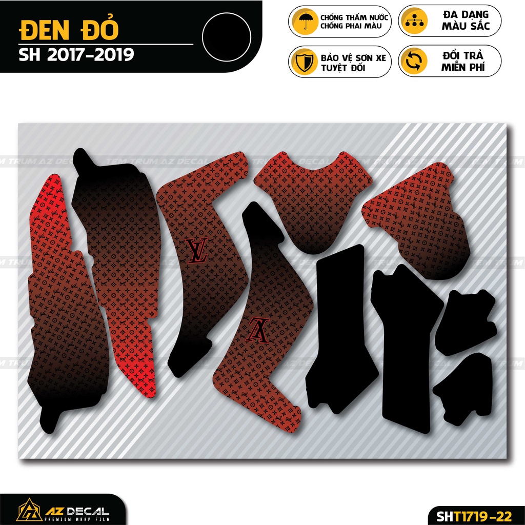 Tem Trùm SH Thiết Kế Louis Vuition | SHT-22 | Decal Dán Xe SH 2017 - 2019 - 2020 - 2021 - 2022 Đẹp Nhất