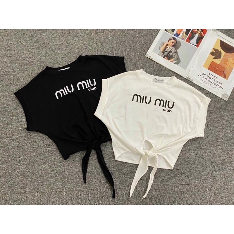 Áo phông buộc dây miumiu sale