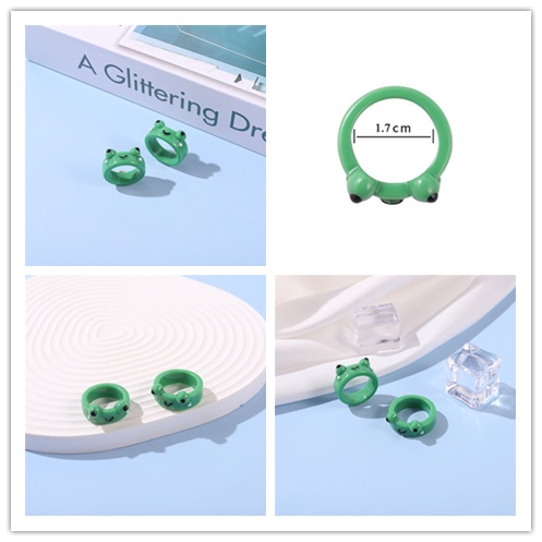 Nhẫn Đeo Tay Kim Loại Hình Chú Ếch Dễ Thương nhẫn ếch