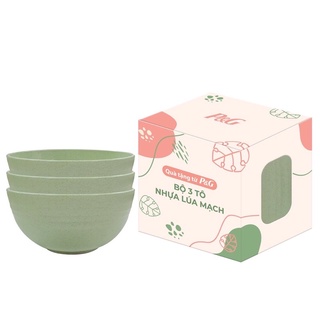 Bộ 3 tô nhựa lúa mạch