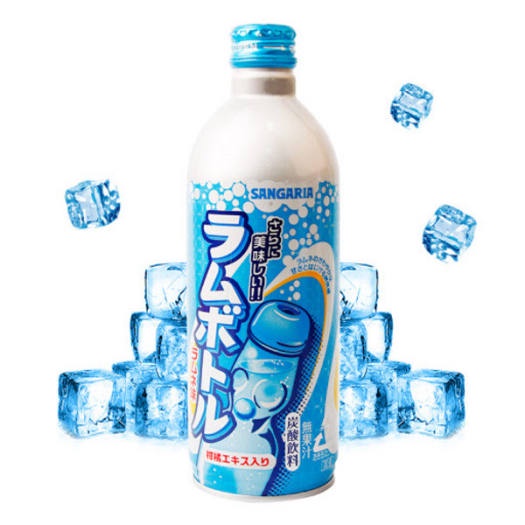 Nước uống soda trái cây Sangaria vị nho, chanh, dưa lưới Nhật Bản