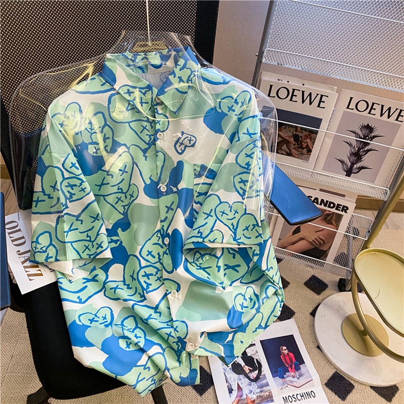 Áo sơ mi NRVP ngắn tay dáng rộng thời trang Hàn Quốc dành cho nữ