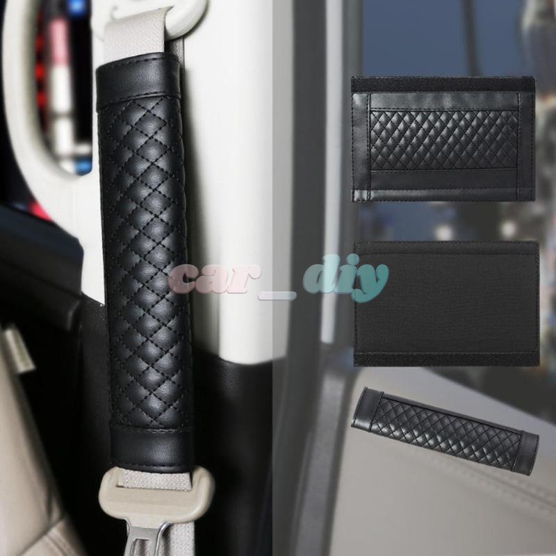 Bộ 2 Đệm Da Bọc Dây Đai An Toàn Thoáng Khí Thoải Mái Cho Xe Hơi