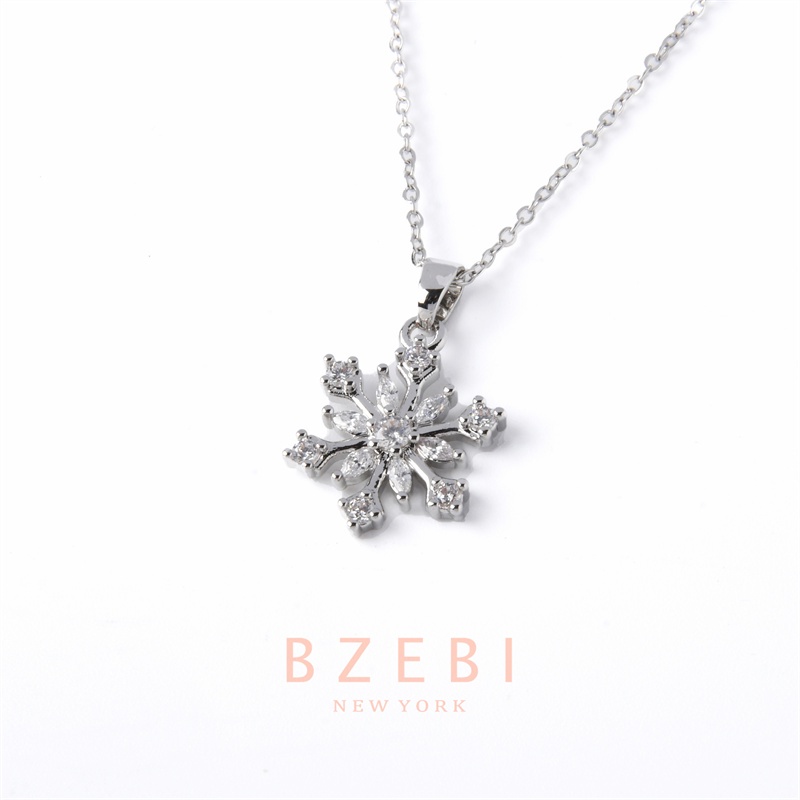 Vòng cổ BZEBI 18K 707n Mặt Hoa Tuyết / Elsa Xinh Xắn
