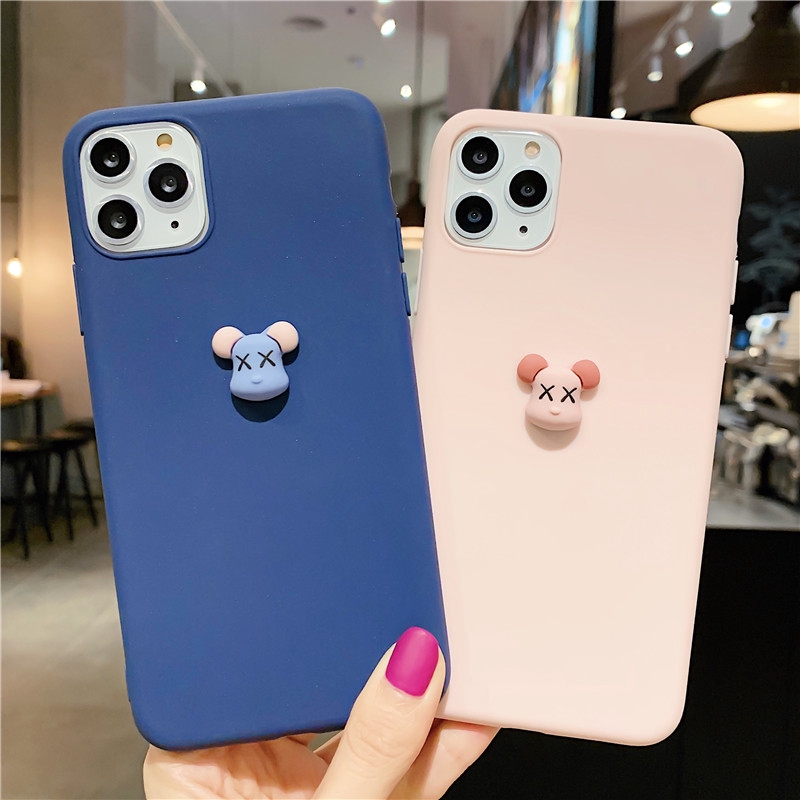 Ốp điện thoại TPU trang trí gấu hoạt hình cho iPhone 8 Plus5 5S SE 6 6S/6 6S Plus 7 8/7 Plus X XS XR Xs Max 11Pro Max | BigBuy360 - bigbuy360.vn