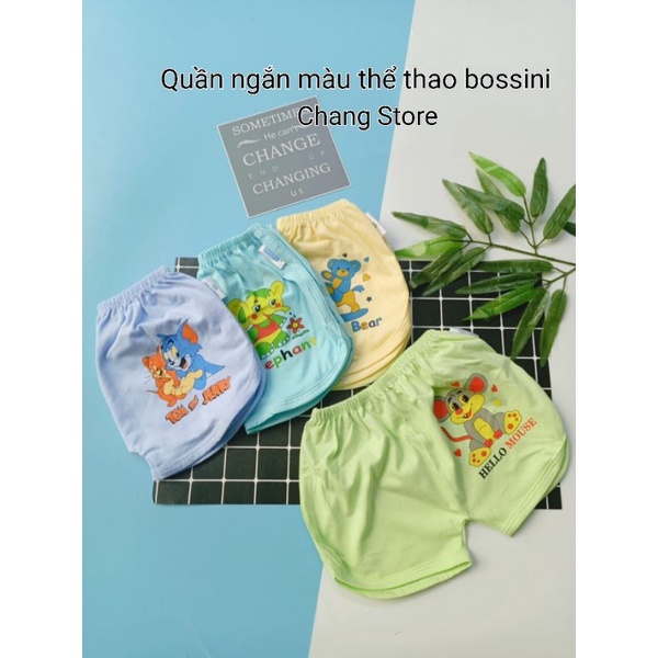 Quần Ngắn Viền Thể Thao In Hình Cho Bé Bossini