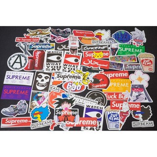 Bộ miếng dán sticker, stickers cao cấp chủ đề SUPREME mẫu mới 2021 trang trí Vali Laptop Mũ Bảo Hiểm Xe Máy Xe Đạp Đàn