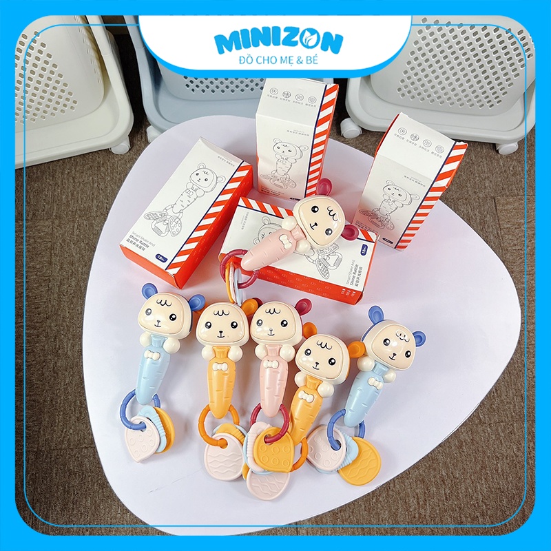 Xúc Xắc Kèm Gặm Nướu Có Nhạc Shine Rattle Chất Liệu Cao Cấp An Toàn Cho Bé | Minizon Kids
