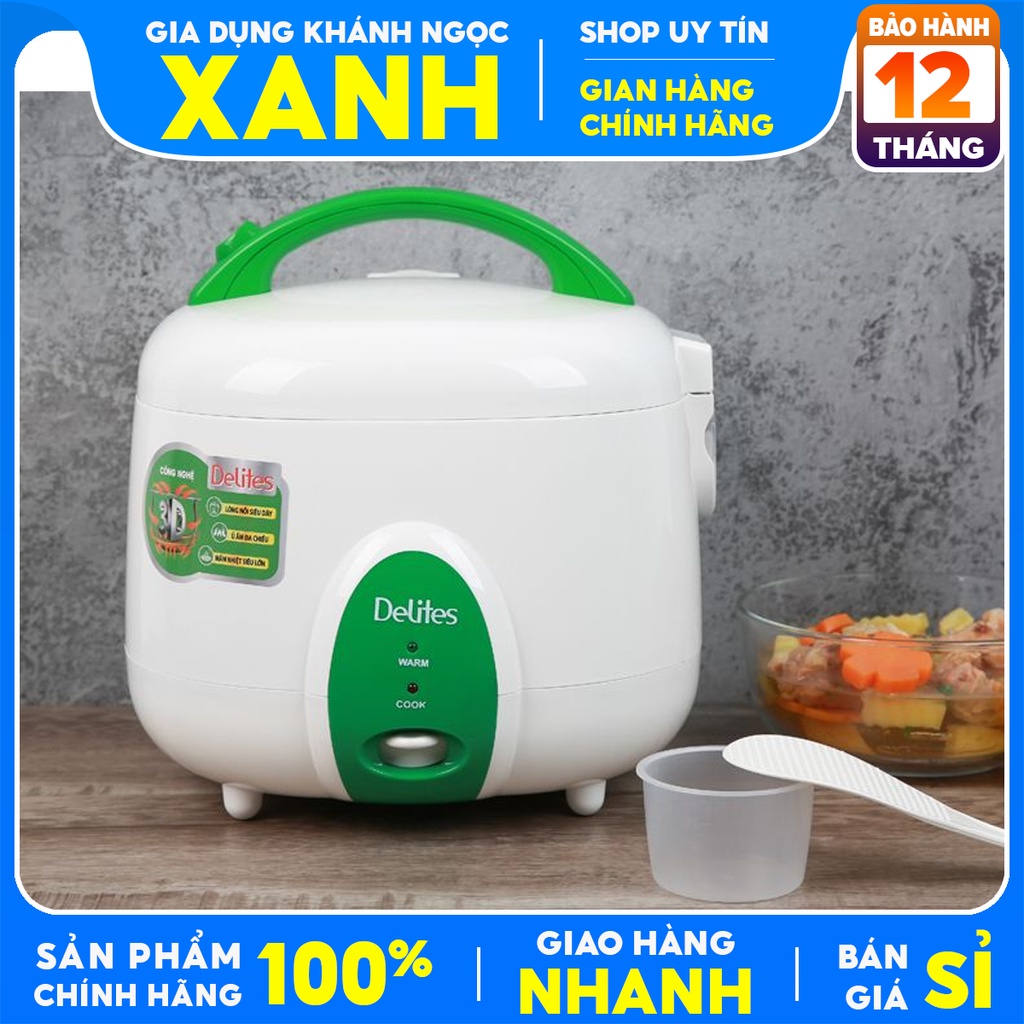 Nồi cơm điện Delites 1.8 lít NCG1010 Mới 100% Chính hãng- Bảo hành 12 tháng