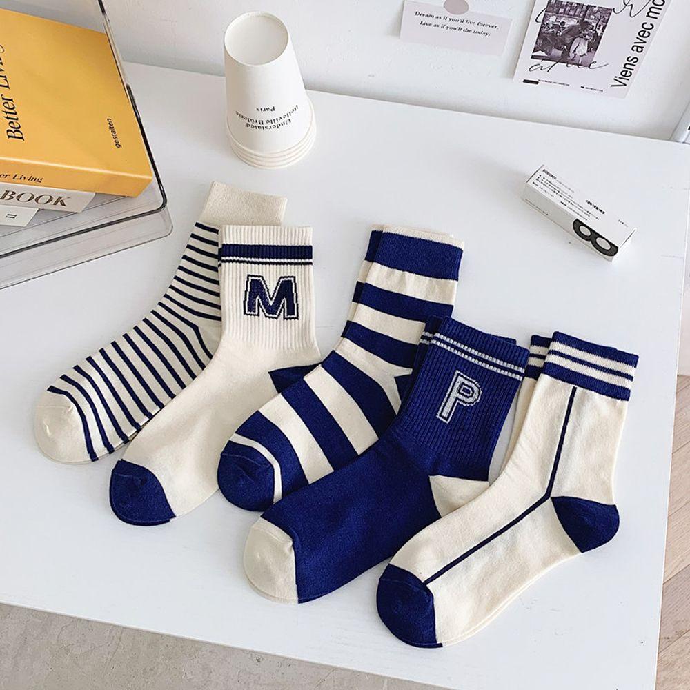 LOMBARD Women Socks Personality Breathable Summer Comfortable Cotton Harajuku Letter Hosiery