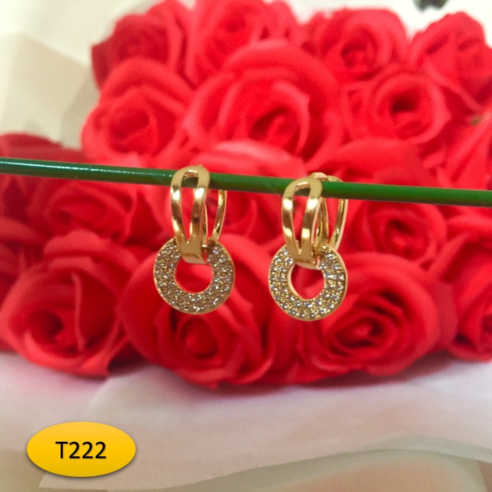 Hoa Tai Vàng Xi Mạ 24k Cao Cấp, Bông Tai Vàng Hợp Kim không dỉ Namoo Jewelry (nhiều mẫu)