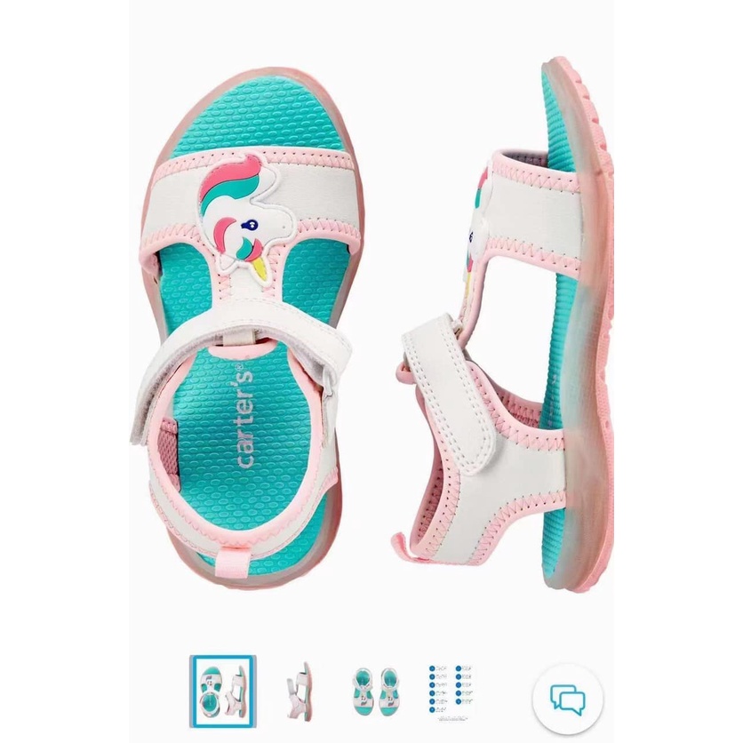 Dép bé gái sandal quai hậu mềm nhẹ có đèn nhấp nháy 4lady
