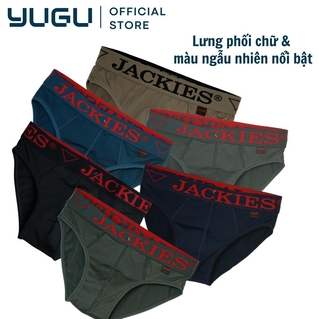 Quần lót nam thun lạnh cao cấp cạp cao JACKIES B02 -YUGU- Quần sịp nam tam giác chính hãng Việt Nam, 1 chiếc, che tên