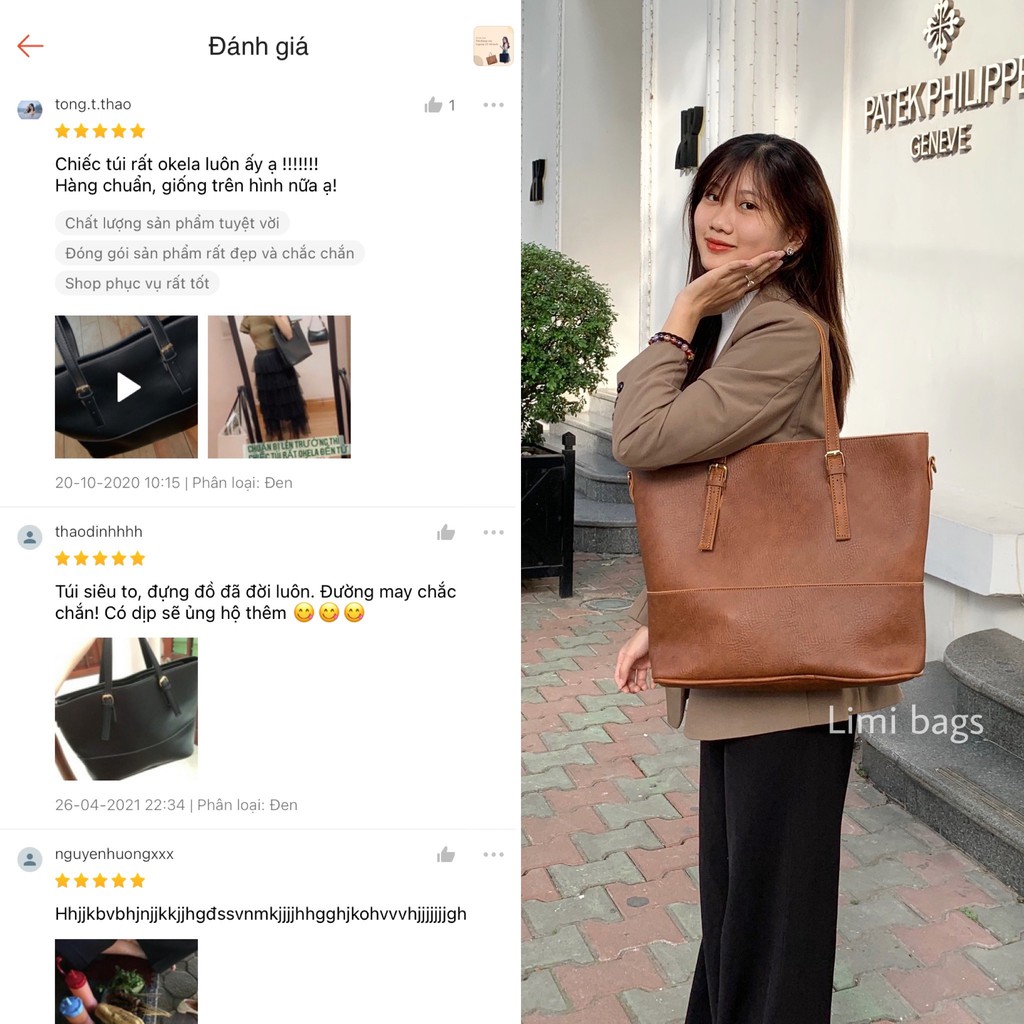 Túi xách công sở nữ da thời trang size to đựng laptop A4 cao cấp đẹp LUMI limi bags | WebRaoVat - webraovat.net.vn