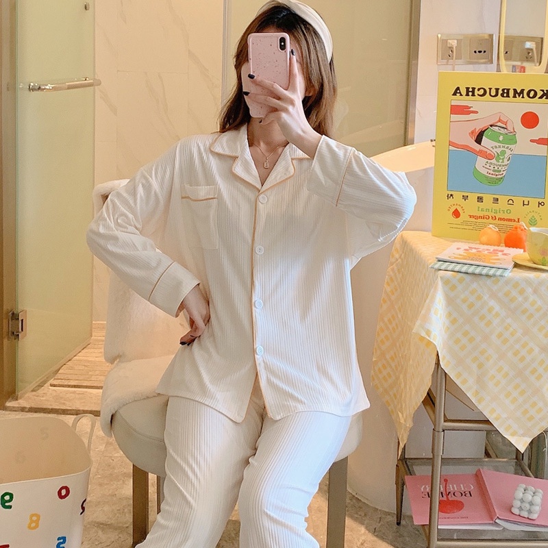 Đồ Ngủ Nữ Bộ Pijama Dài Tay Mặc Nhà SAQ322
