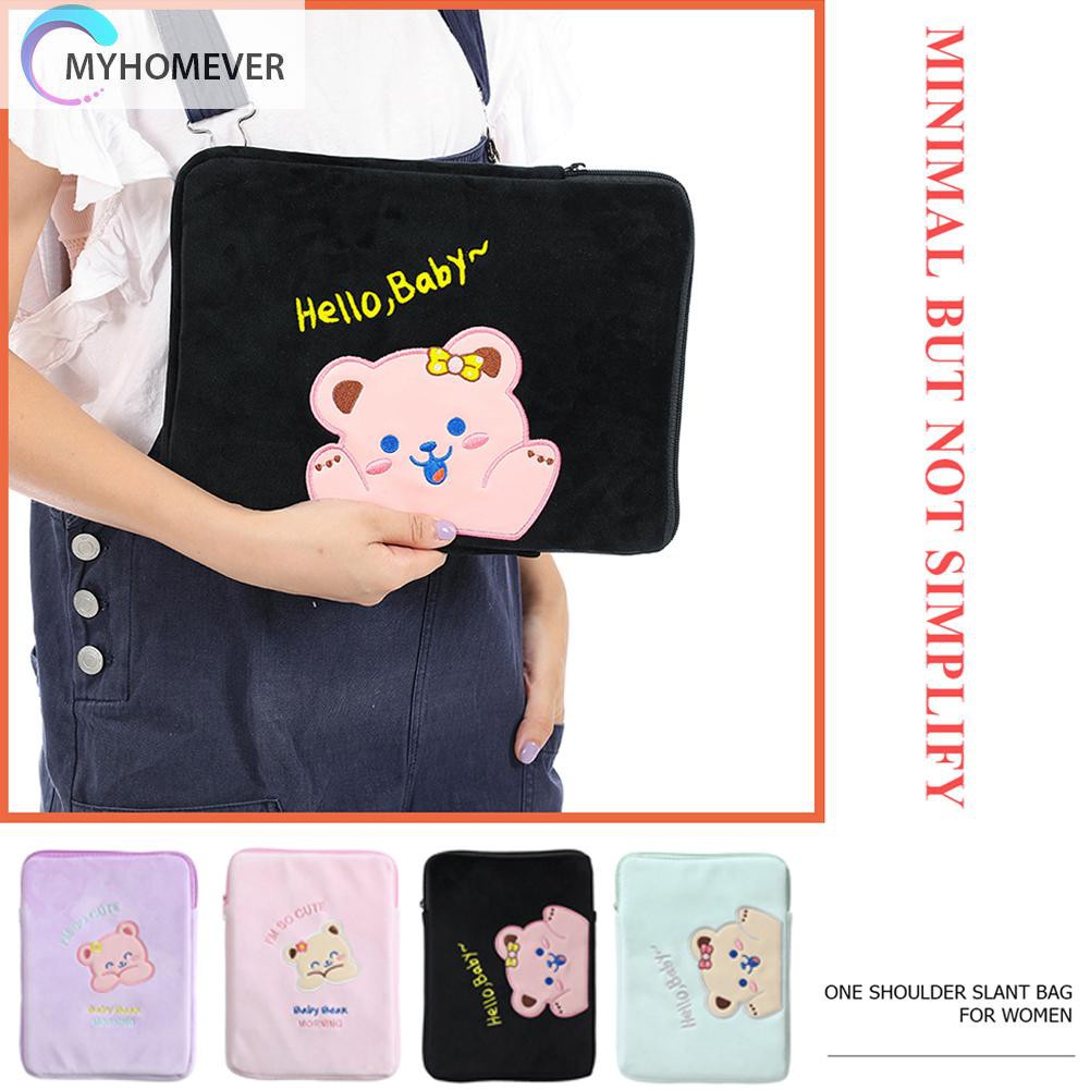 myhomever 11 inch Laptop Bag Cute Cartoon Bear Pouch Case for iPad Protective Cover