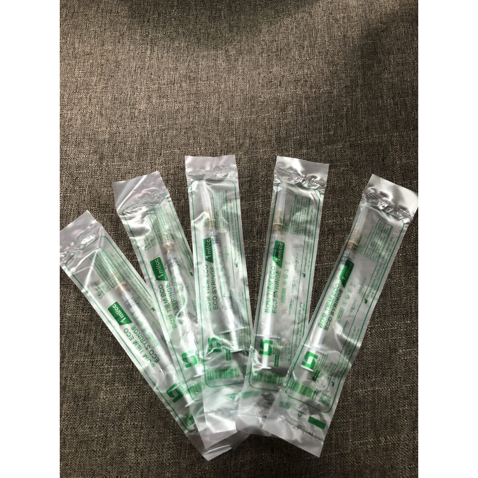 Hộp 100 cái Bơm kim tiêm MPV 1ml  xilanh 1cc tiết kiệm tinh chất tiêm prp lắp đầu kim meso