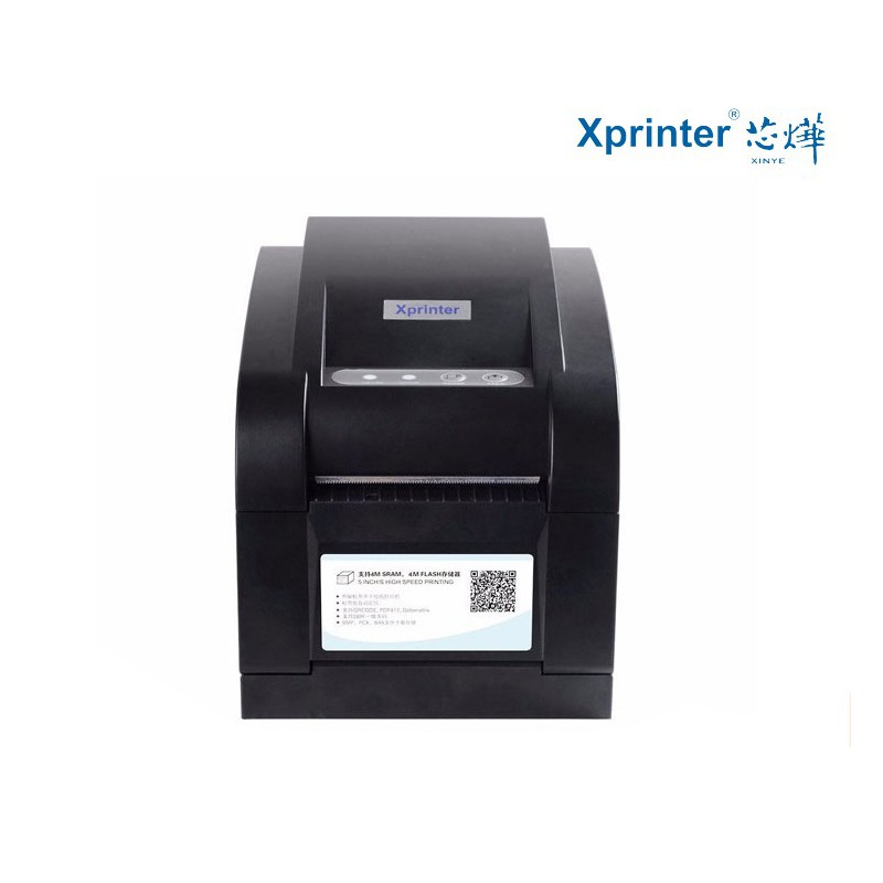 Máy in mã vạch Xprinter XP350B / Xprinter 350B in decal 2 tem và in vận đơn TMDT