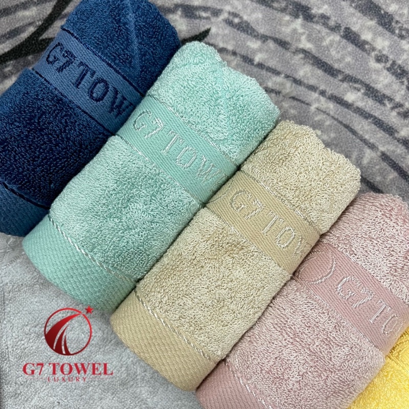 Khăn mặt sợi sồi cao cấp G7, 30x50cm, 75 gram, 100% sợi sồi, Cotton Nguyên Sinh