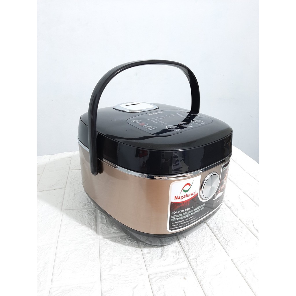 Nồi cơm điện tử Nagakawa NAG0123, dung tích 1.5L với 10 chức năng nấu và giữ ấm cơm, bảo hành 12 tháng chính hãng | BigBuy360 - bigbuy360.vn