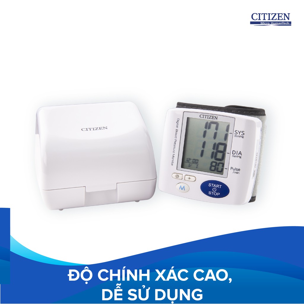 Máy đo huyết áp cổ tay Citizen CH-617