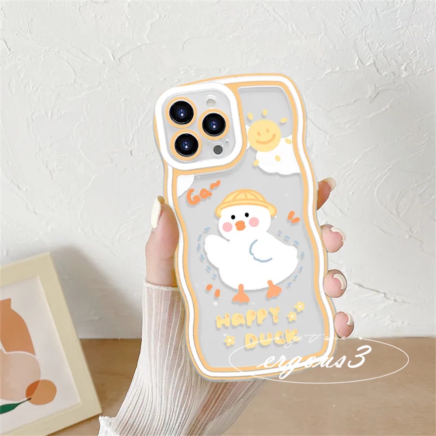 Ốp Điện Thoại Mềm Họa Tiết Chú Vịt Nhỏ Dễ Thương Cho iPhone 14 13 12 11 Pro Max SE2020 X XR Xs Max 7 8 Plus