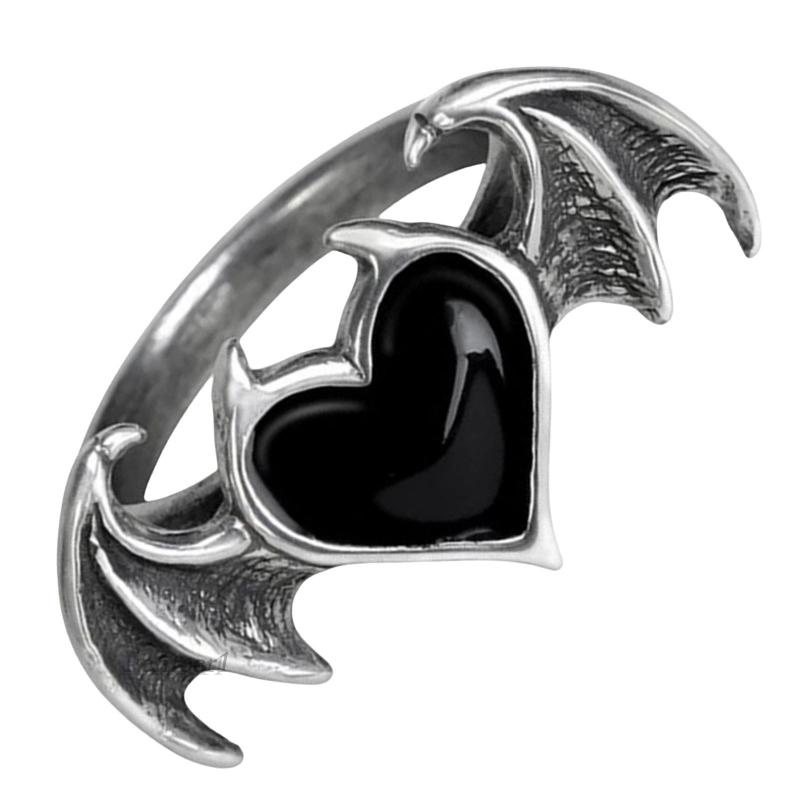 Nhẫn Hình Cánh Dơi Trái Tim Thời Trang Làm Quà Tặng Giáng Sinh