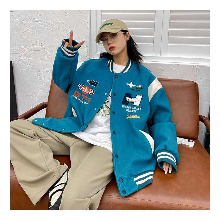 Áo Khoác Bomber Nữ Chất Nỉ Mềm Mịn Phong Cách Bóng CHàu In Hình Cá Tính Form Rộng Mặc Siêu Đẹp NEW UNISEX