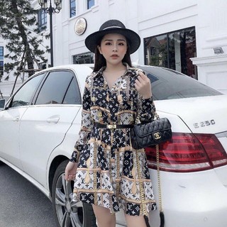 Váy sơ mi lụa siêu đẹp hq -có ảnh thật -hot trend 2019