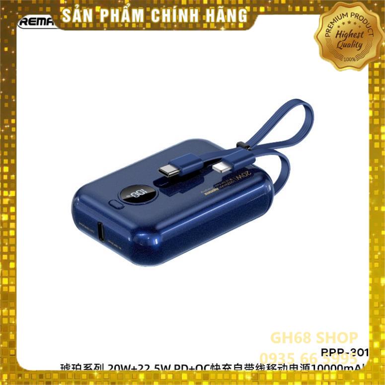 Sạc Dự Phòng Sạc Nhanh 20W + 22.5W PD + QC RPP-301 10000mAh - Chính Hãng Remax