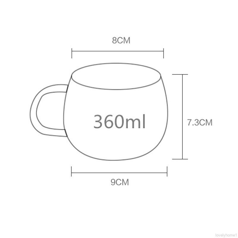 Cốc thủy tinh trong suốt in chữ thời trang dung tích 360ml