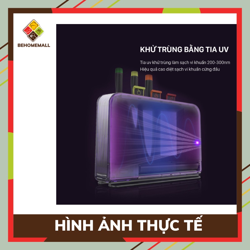 Bộ dao thớt kháng khuẩn khử trùng bằng tia UV Morphy Richard MR1001 dụng cụ nhà bếp thông minh BEHOMEMALL