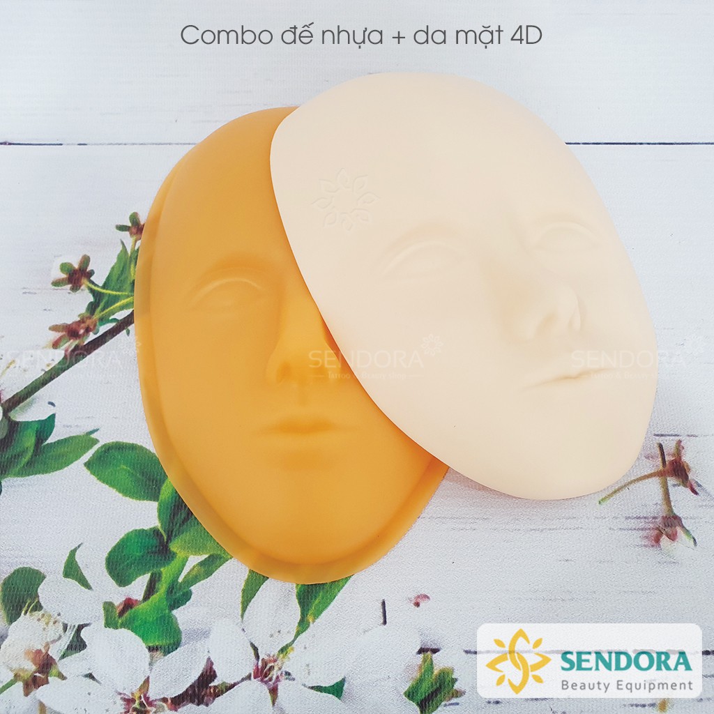 Da giả 3D - 4D tập phun xăm hình khuôn mặt, mày, môi, mí