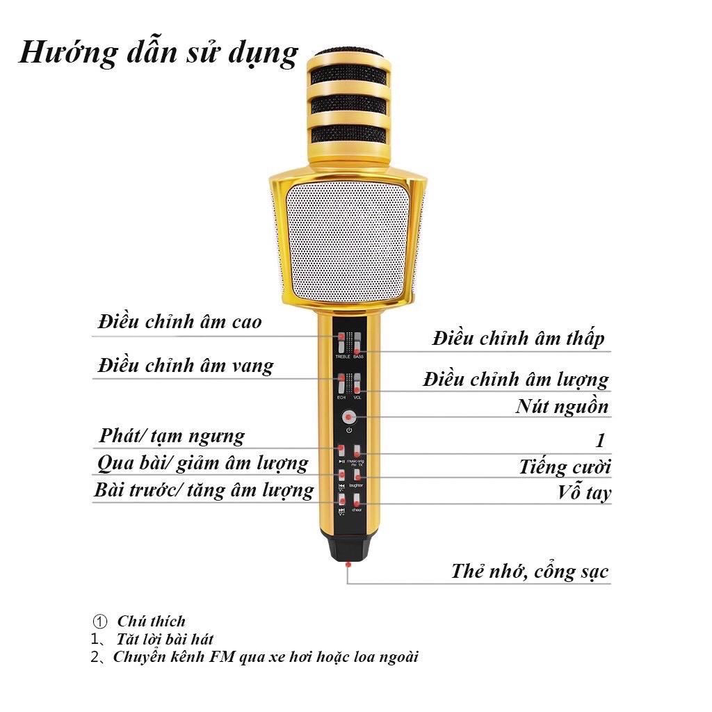 ⚡FREE SHIP⚡ MICRO Không Dây Cầm Tay SD17 - Micro Karaoke bluetooth mini [ Bảo Hành 6 Tháng ]