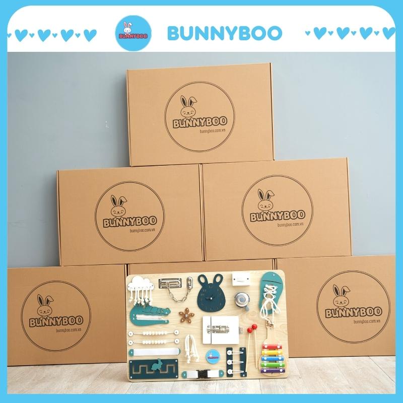 Đồ chơi trẻ em BUNNYBOO busy board bảng bận rộn đồ chơi bé trai -  bé gái từ 1 tuổi đồ chơi thông minh free gắn tên