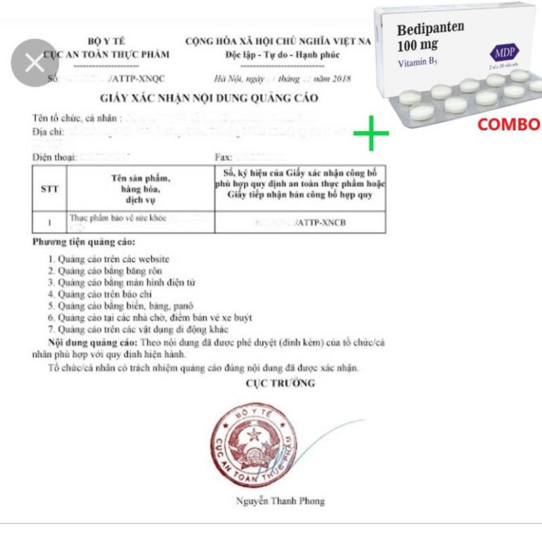 Combo Bedipanten 100mg +  SILVIRIN-KEM BÔI PHỎNG