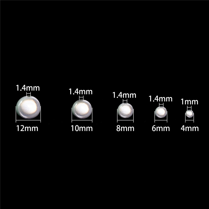 BEADIA Hạt Acrylic Tròn Làm Trang Sức (Không Kèm Lỗ)