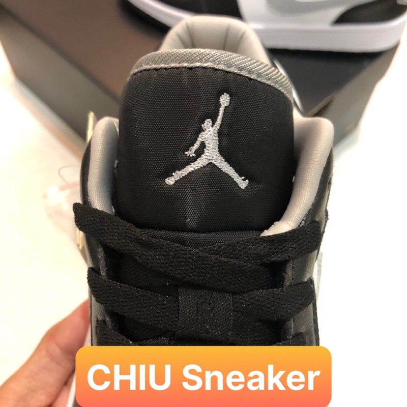 [ CHIU Sneaker 1 ] Giày Sneaker Jordan 1 cổ thấp xám smoke grey V3 phiên bản SC da thật trắng đen